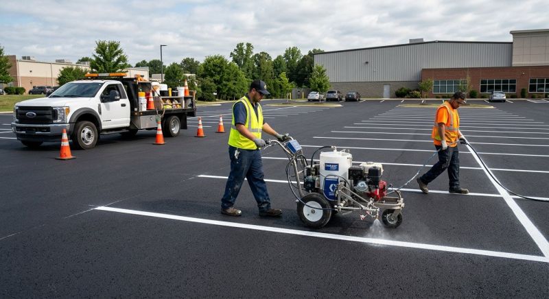 Commercial Asphalt Painting in Gwinnett County, GA
