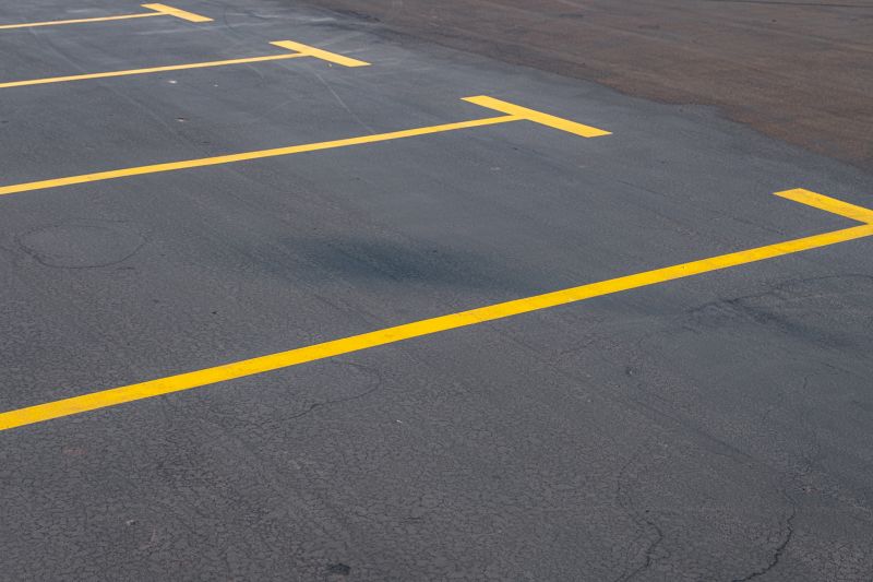 Recently Painted Parking Lot